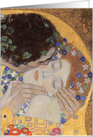 The Kiss, 1907-08 (oil on canvas) (detail) by Gustav Klimt, Fine Art Valentines card