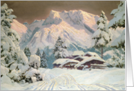 Hocheisgruppe, Austria (oil) by Alwin Arnegger Fine Art Christmas Happy Holidays card