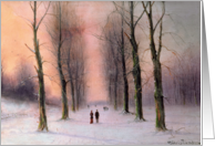 Snow Scene-Wanstead Park by Nils-Hans Christiansen Fine Art Christmas Happy Holidays card