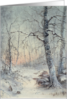 Winter Breakfast by Joseph Farquharson Fine Art Blank Note Card