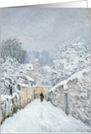 Snow at Louveciennes, 1878 (oil on canvas) by Alfred Sisley Fine Art Blank Note Card