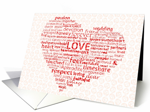 Love text heart card (925766)