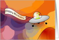 Out of space- happy birthday card