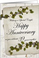 Wishing a Special Couple Happy Anniversary 39 Years together card