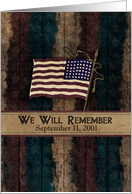 We Will Remember 9-11 card