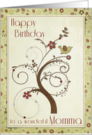 Happy Birthday to a wonderful Momma Swirl Tree card