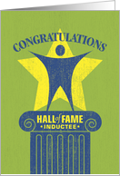 Congratulations Hall of Fame Inductee card