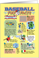 1996 Baseball Fun Facts Birthday card