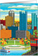 Pittsburgh Autumn Cityscape Any Occasion Blank Inside card