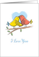 Birds Hugging Valentine’s Day card