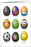 Easter Eggs Rock and Roll card