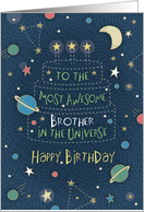 Happy Birthday Most Awesome Brother in the Universe card