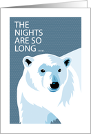 Missing You Polar Bear Long Nights card