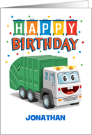 Birthday Garbage Truck Customize for Any Name card