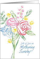 Lots of Love on Mothering Sunday Flowers card