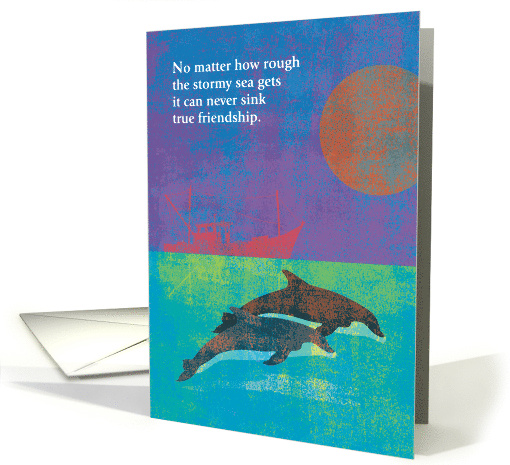 Dolphins Swimming Together International Friendship Day card (1826592)