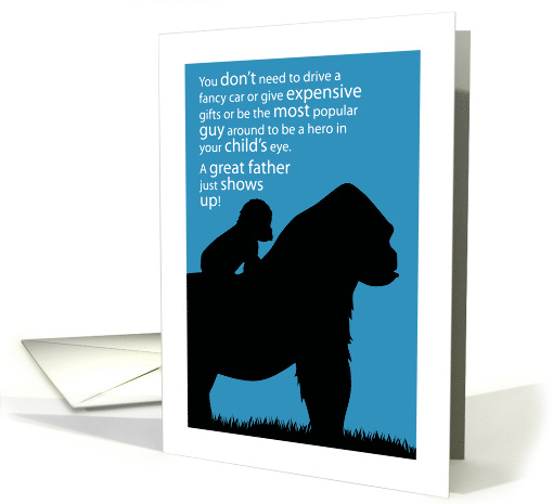 Fathers Day Gorilla with infant Gorilla Sentimental card (1826620)