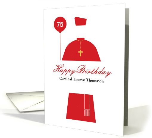 Happy Birthday Catholic Cardinal Customize Name Age card (1831656)