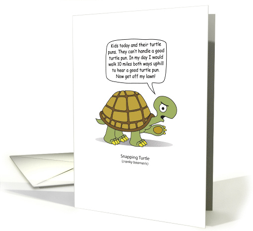 Funny Getting Older Birthday Turtle Boomer Joke card (1831672)