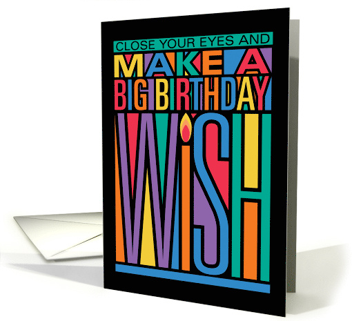 Big Birthday Wish Colorful card (1832328)