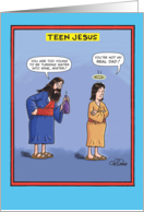 Not My Real Dad Jesus Water to Wine Humor Birthday Card