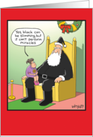 Santas Black Suit Sacreligious Christmas Card