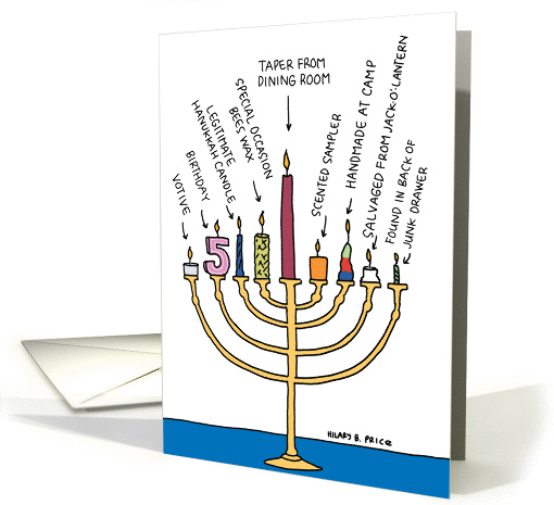 Menorah Candles Humor card (1456300)