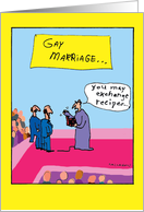 Gay Marriage Exchange: Humorous Recipe Wedding Congratulations Card