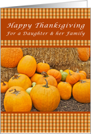 Happy Thanksgiving, For a Daughter & Her Family, Pumpkins card