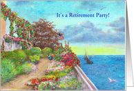 Retirement Party Invite with Coastal Art card