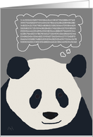 Happy Pi Day - Panda with a Thought Bubble Thinking of Pi card