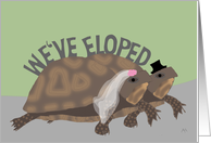 Turtles in Vail and Top Hat, Elopement Announcement Card