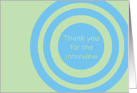 Blue and Green Target - Thank You for the Interview card