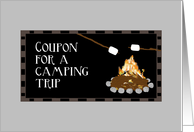 Birthday Coupon for a Camping Trip Happy Birthday card