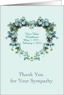 Thank You for Your Sympathy during Bereavement Custom Name card