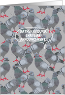 Moving to New Apartment Announcement, City Pigeons card
