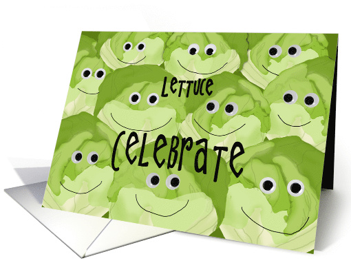 Funny Party Invitation, Lettuce Celebrate card (1466780)