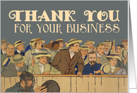 Thank You for Your Business, Vintage Baseball Crowd card