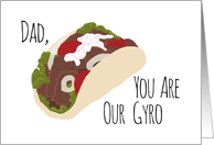 Funny Dad Birthday from Multiple Children, You are Our Gyro (Hero) card