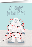 Yeti Another Holiday Party Invitation card