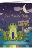 I’m Toadally Sorry, Blank Note Card