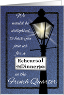 French Quarter New Orleans Rehearsal Dinner Invitation card
