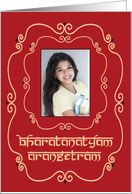 Bharatanatyam Arangetram Invitation With Daughter’s Photo card