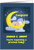 Congrats to Customized Parent Names for Expecting a Baby Boy or Girl card