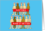 Happy Doctors’ Day Funny Almost Naked Cartoon Men Humor card