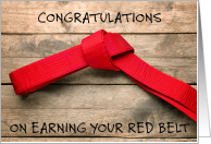 Red Belt Congratulations Martial Arts Success card