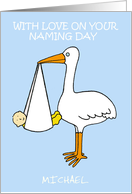 Congratulations Baby Naming Day for a Boy to Personalize card