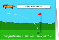Congratulations Golf Hole in One to Personalize With Any Name card