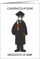 Coronavirus Graduation 2024 Congratulations African American Male card
