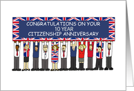 UK Citizenship Anniversary Congratulations to Customize card